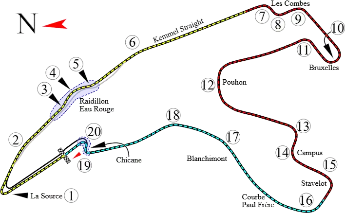 Evolutie van de infrastructuur van het circuit